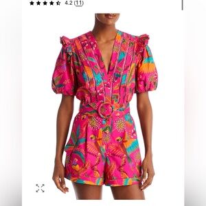 Farm Rio Pink Tropical Romper